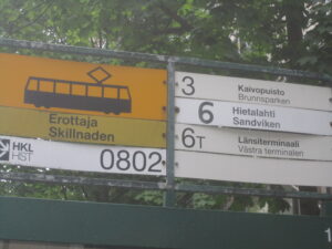 Forssman Übersetzer Straßenbahn Helsinki