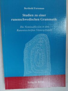 Forssman Übersetzer Schweden Runenbuch
